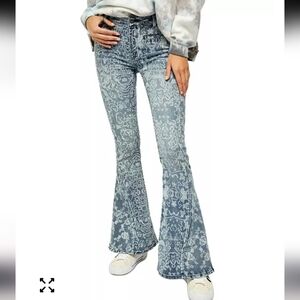 We The Free Dream Lover Printed Flare Leg Jean